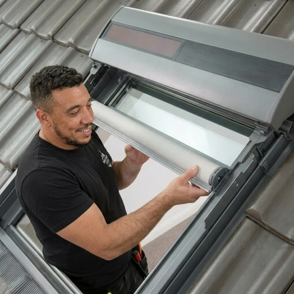 Store plissé filtrant la lumière, stores velux